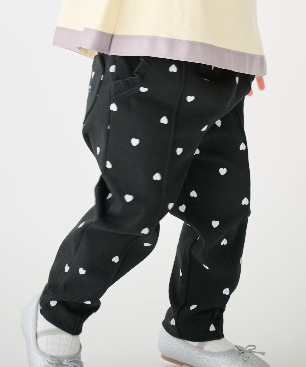Свободные брюки [Устойчивые к улыбкам/пятнам] Petit main, Black — фото 2