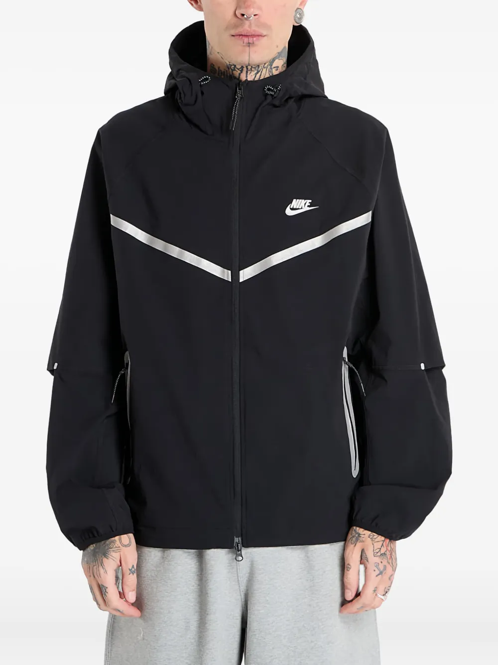 Плетёная куртка на молнии Nike, черный — фото 3