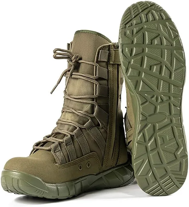 

Легкие дышащие туристические и походные ботинки для мужчин и женщин, повседневная уличная тактическая обувь, не водонепроницаемые, удобные для ношения в течение всего дня RORUN, зеленый