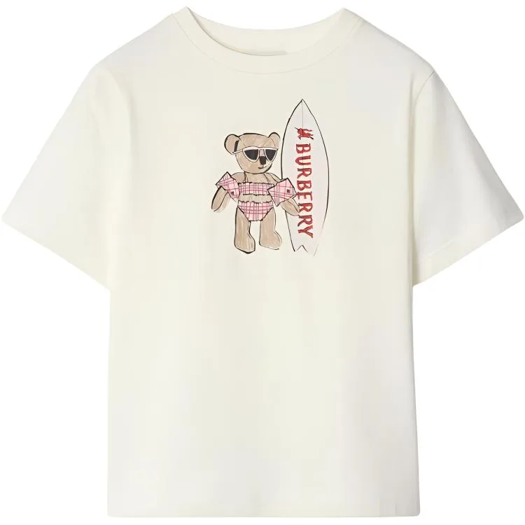 Футболка для детей Crew Neck Moderate Burberry, белый