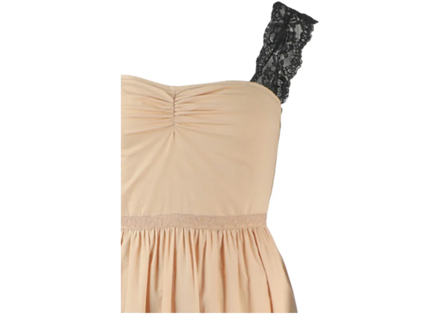 Женское платье без рукавов с кружевной отделкой Gucci, Beige Black — фото 3