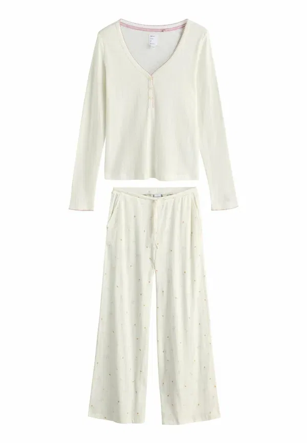 Пижамный комплект с цветочным принтом Regular fit - long sleeve set Next, White Tulip, белый — фото 2