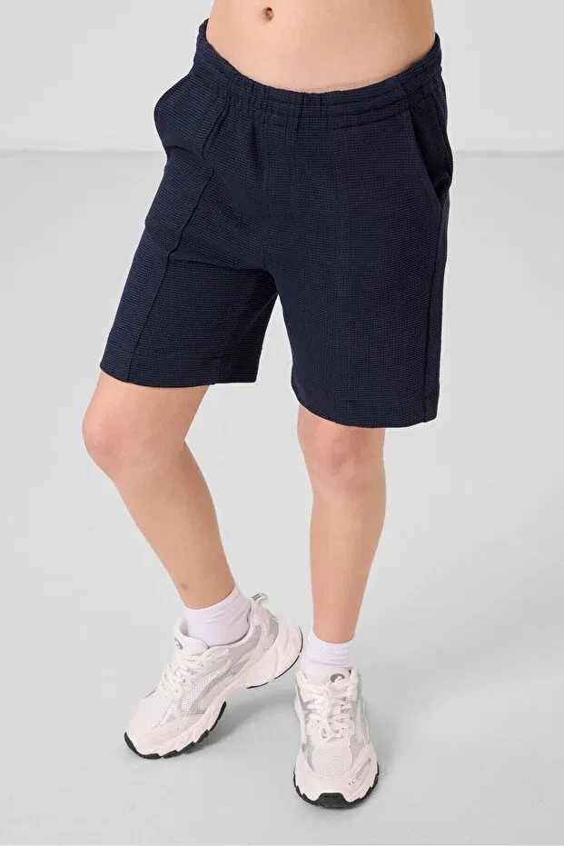 Детские шорты для мальчиков текстурированные Tommy Life, Navy Blue — фото 4
