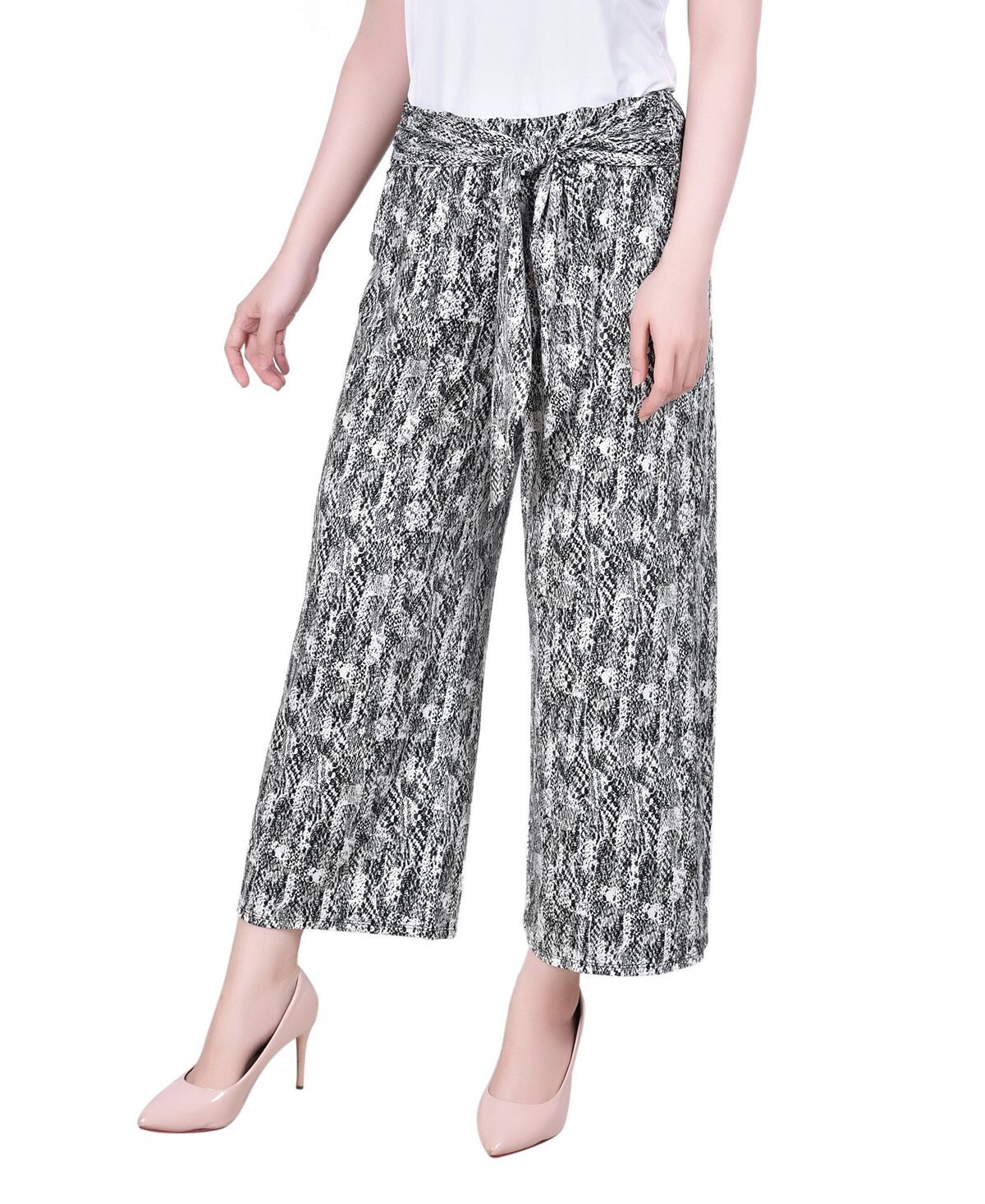 

Миниатюрные укороченные брюки без застежки с поясом NY Collection, мульти, Серый, Миниатюрные укороченные брюки без застежки с поясом NY Collection, мульти