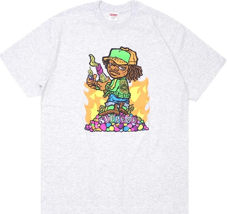 

Футболка Supreme Molotov Kid Tee 'Ash Grey', серый