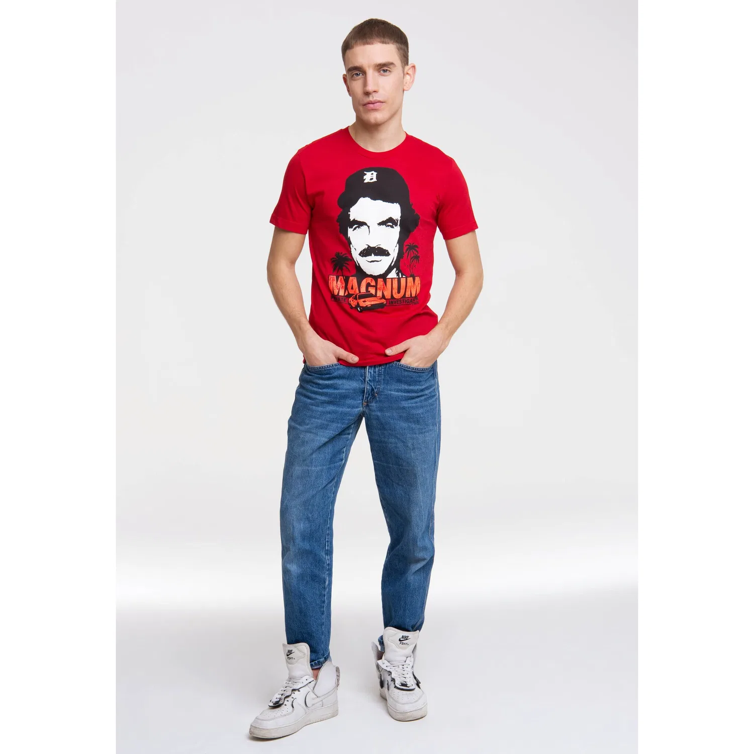 Детская хлопковая футболка с принтом Magnum LOGOSHIRT, Red