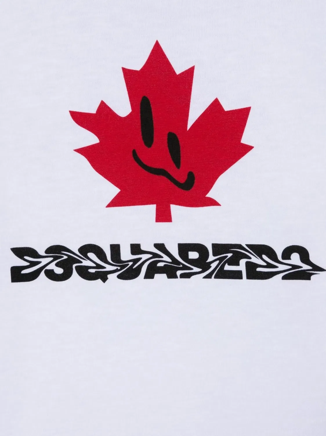 Футболка с логотипом и кленовым принтом DSQUARED2, белый — фото 2