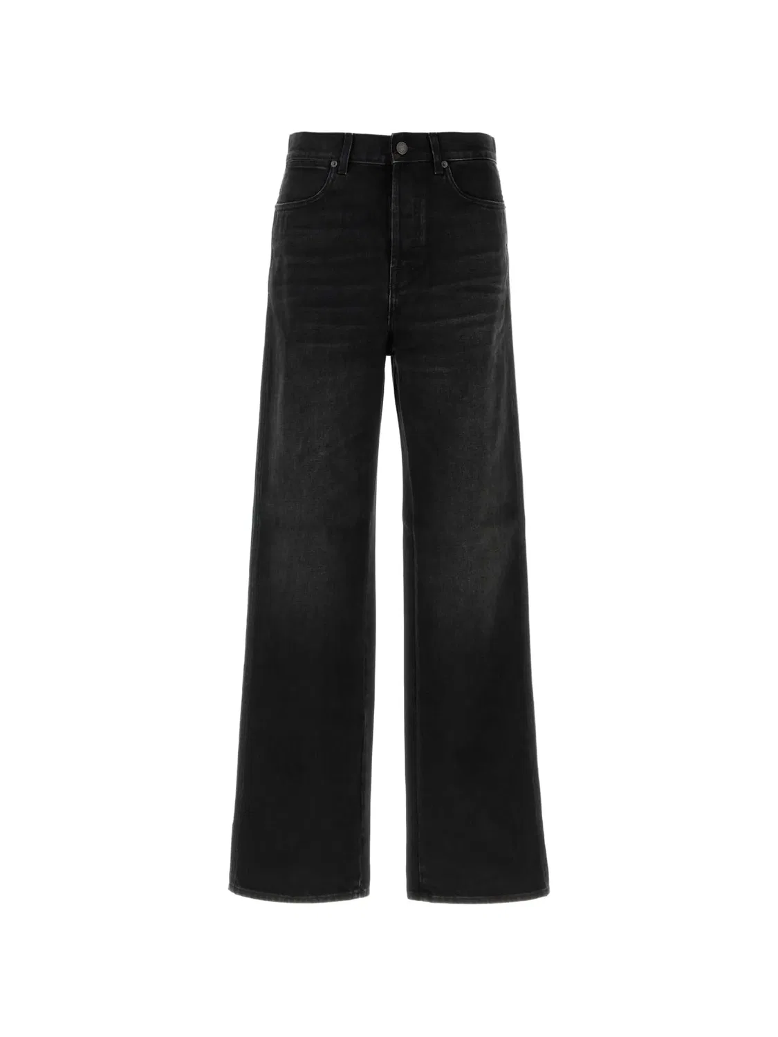 Широкие джинсы с отделкой Web Gucci, черный