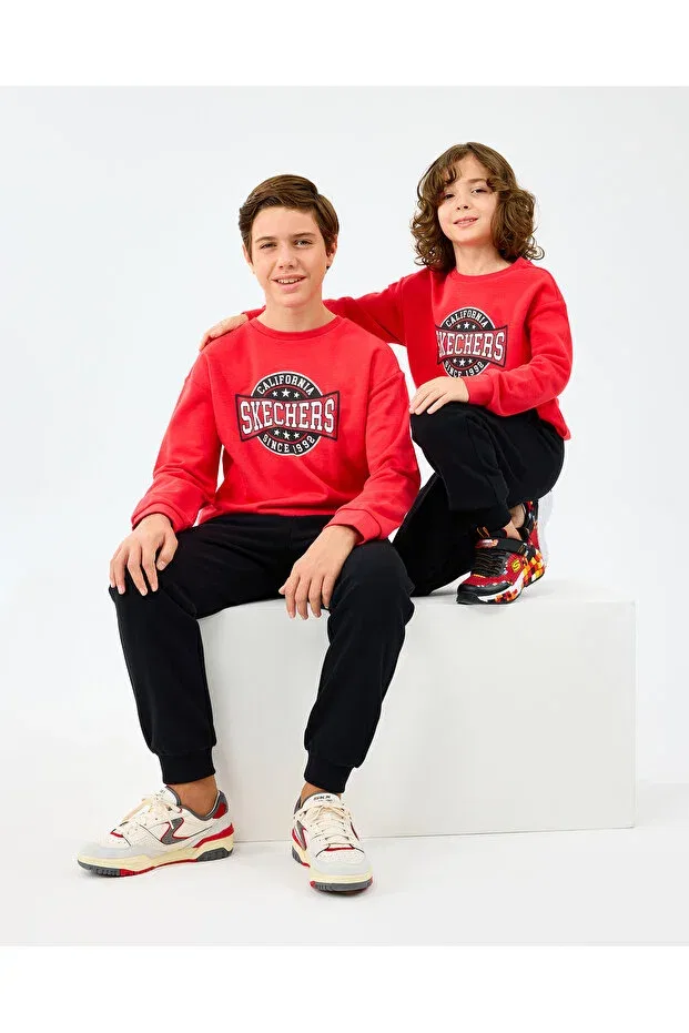 Детская толстовка для мальчиков с графическим принтом Skechers, Red