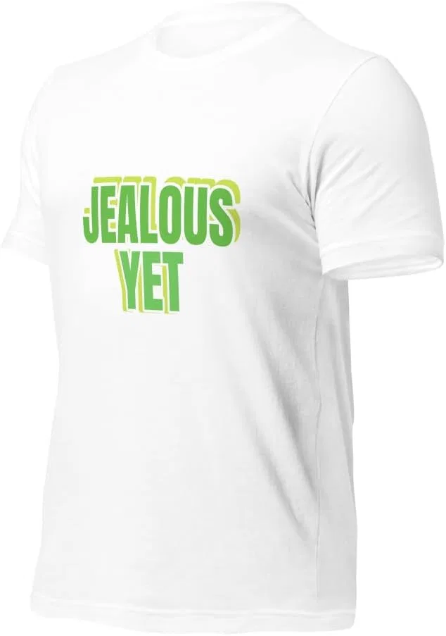 Мужская футболка с принтом Jealous, White — фото 3