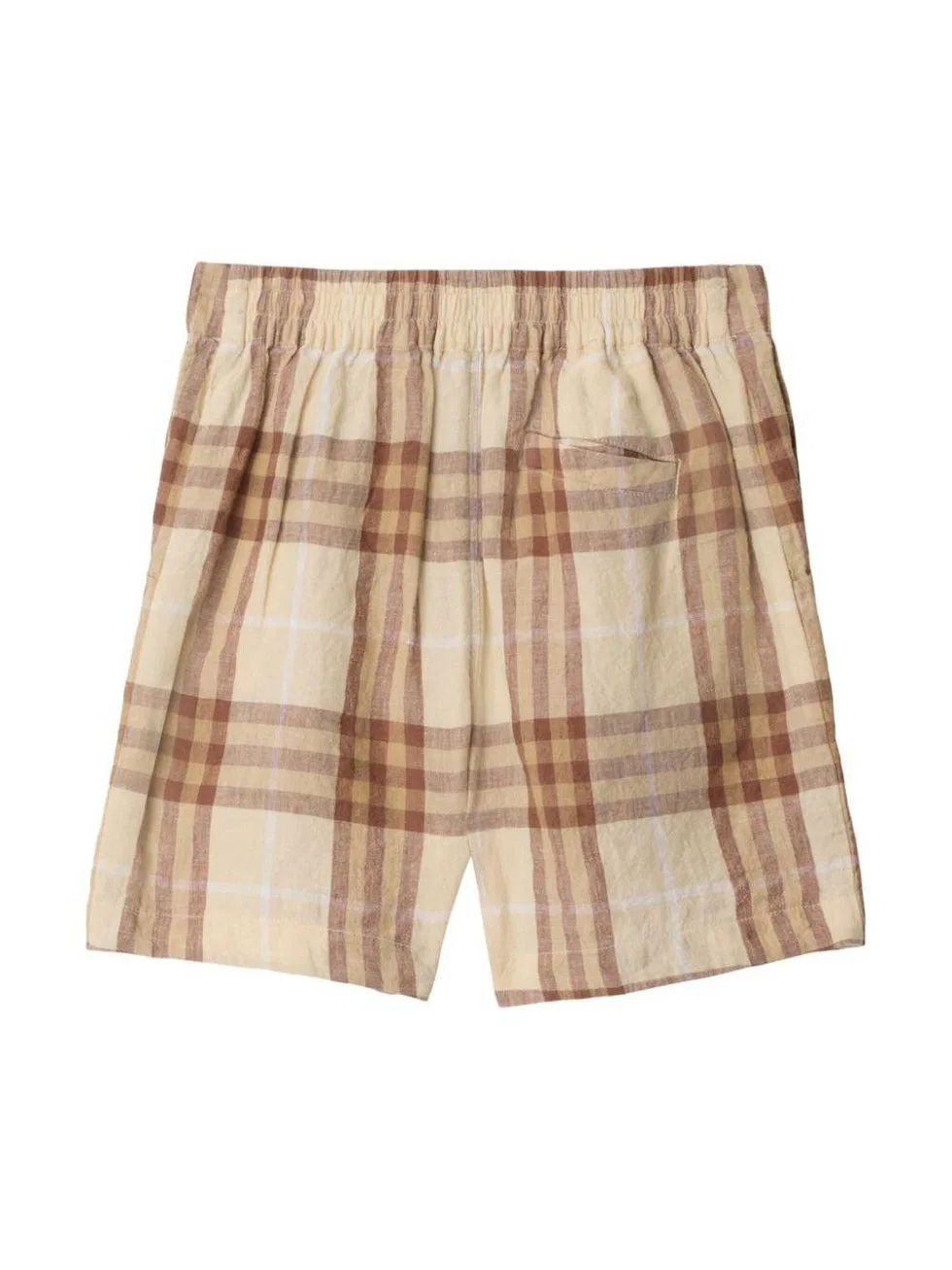 Шорты льняные с принтом Elijah Checked Burberry, Wren Ip Check — фото 2