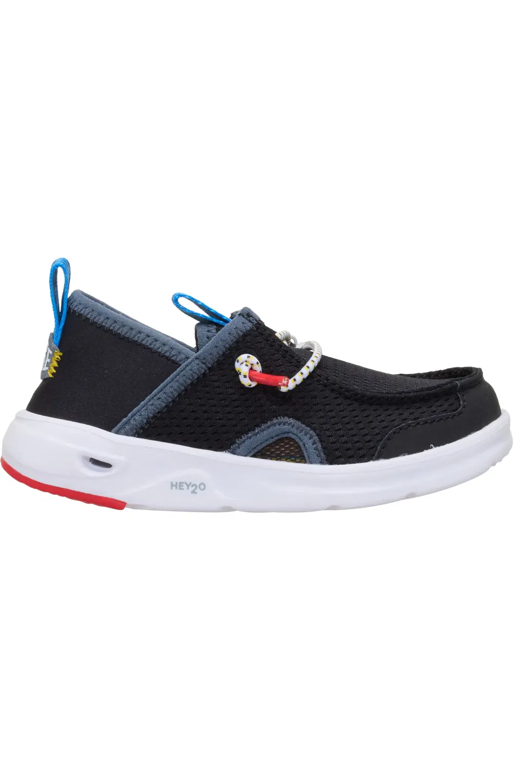 Детские туфли чукка водонепроницаемые на шнуровке Wally Hey2O Wander Mesh Slip-On Hey Dude, черный — фото 2