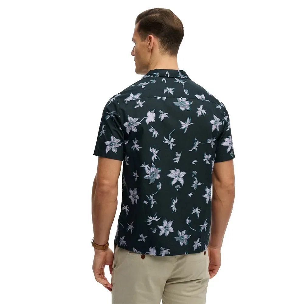 Рубашка с коротким рукавом Cabana Print Superdry, синий — фото 2