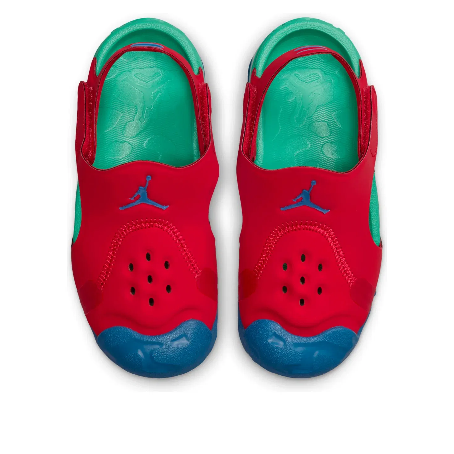 Детские сандалии с резиновым верхом OTDR Sandals 'University Red Kinetic Green' Jordan, University Red/Kinetic Green — фото 2