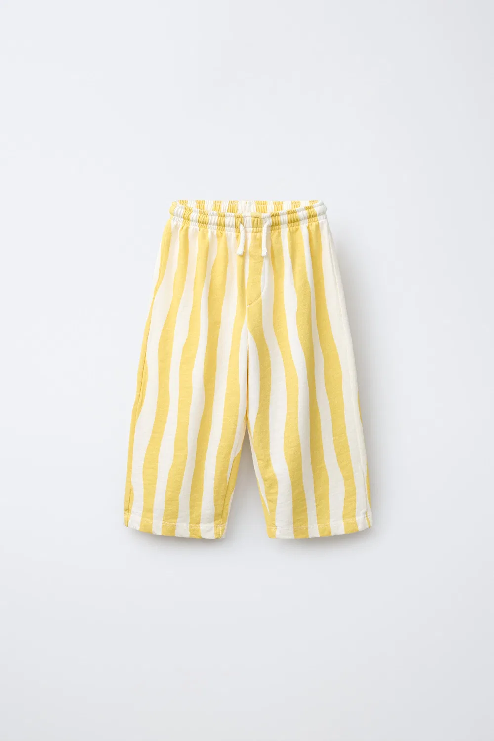 Брюки в волнистую полоску ZARA, Yellow
