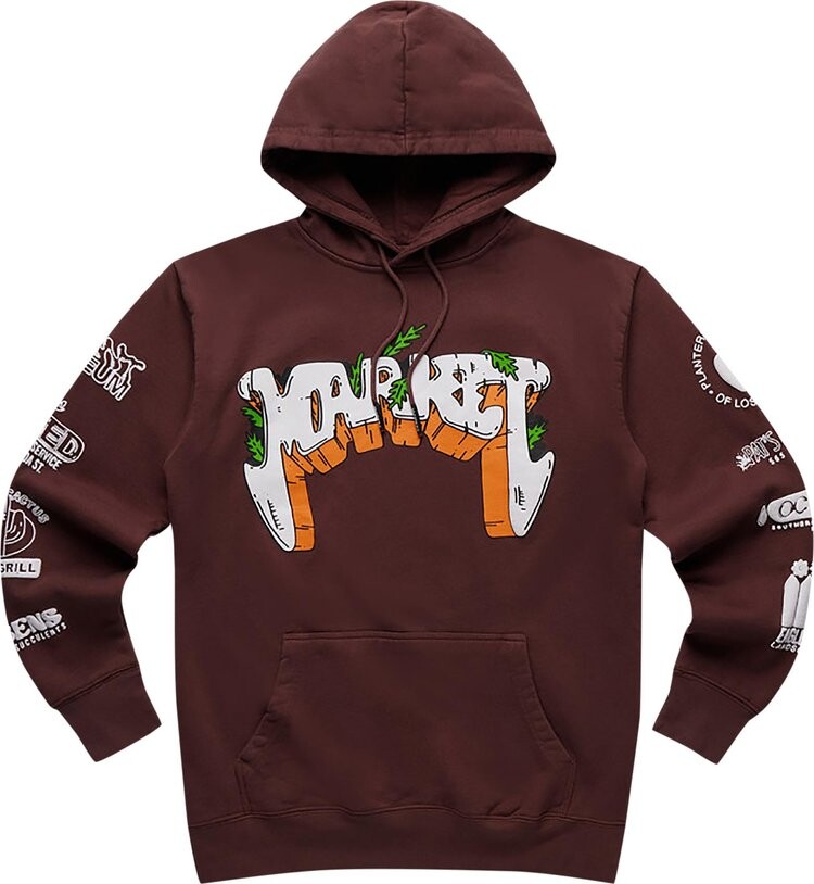 

Худи Market Growclub Hoodie 'Acorn', коричневый