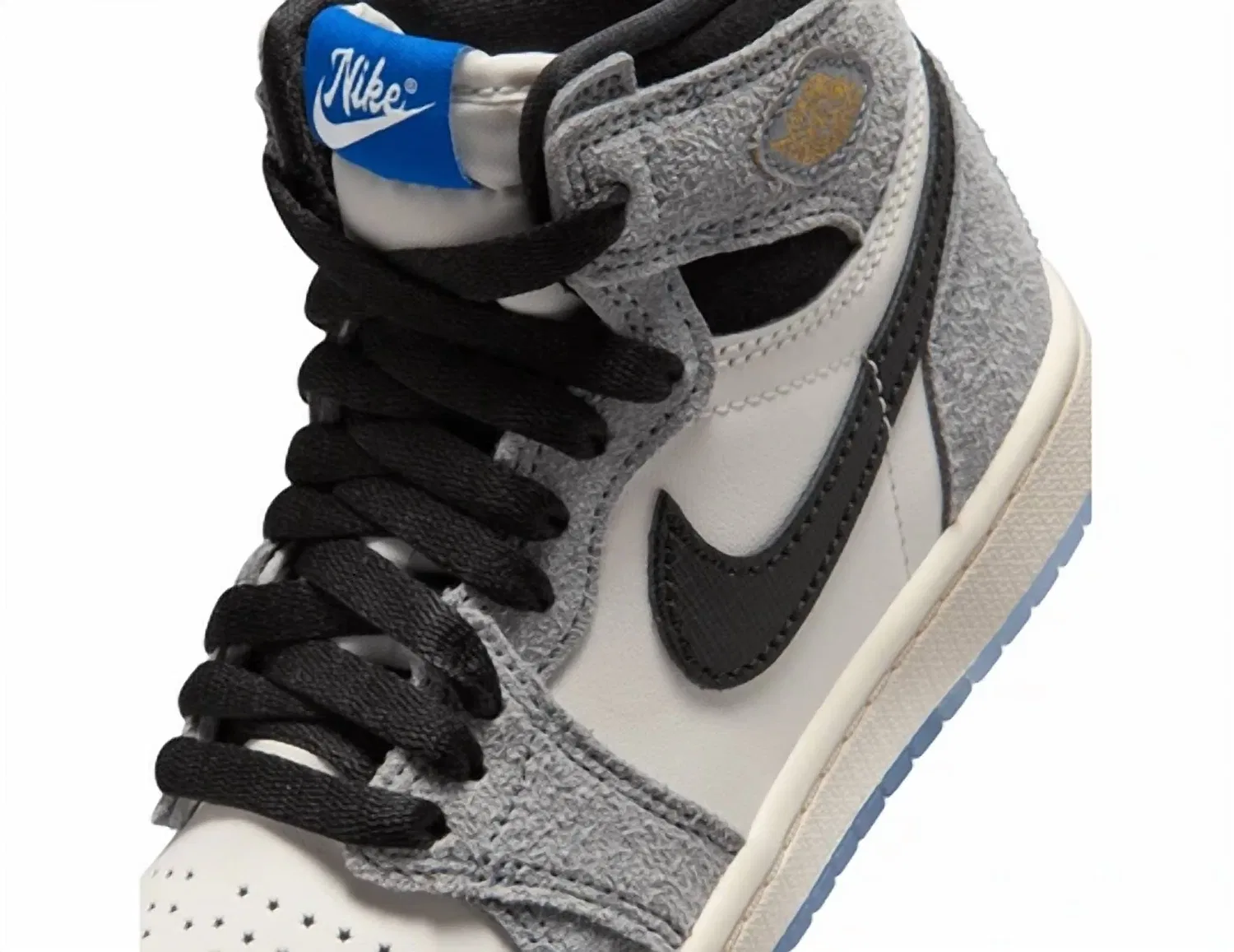 Детские кроссовки Jordan 1 Retro High OG All-Star, Grey/ Black-Sail-Game Royal — фото 4