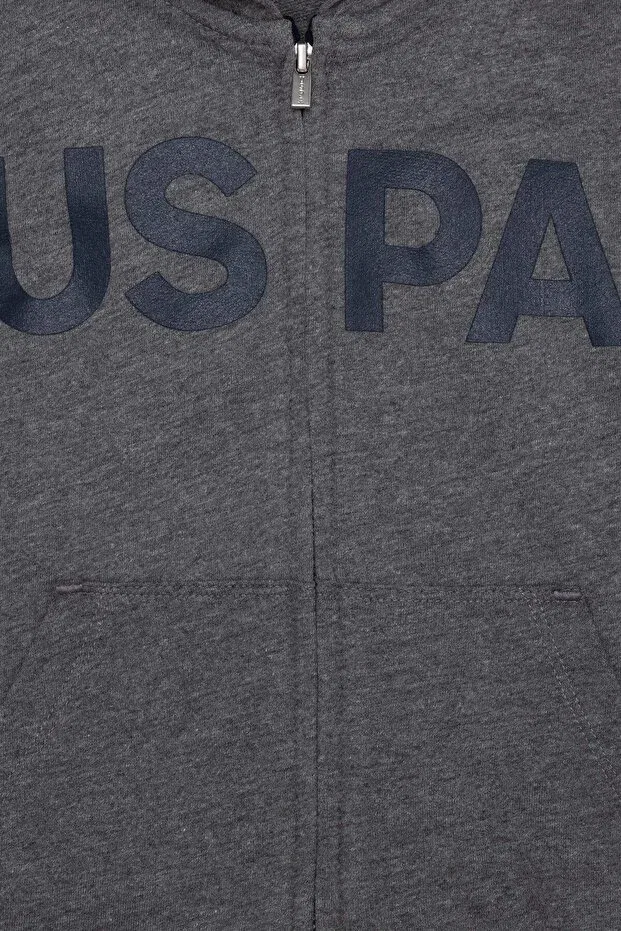 Детская толстовка для мальчиков с принтом U.S. Polo Assn., Gray — фото 3
