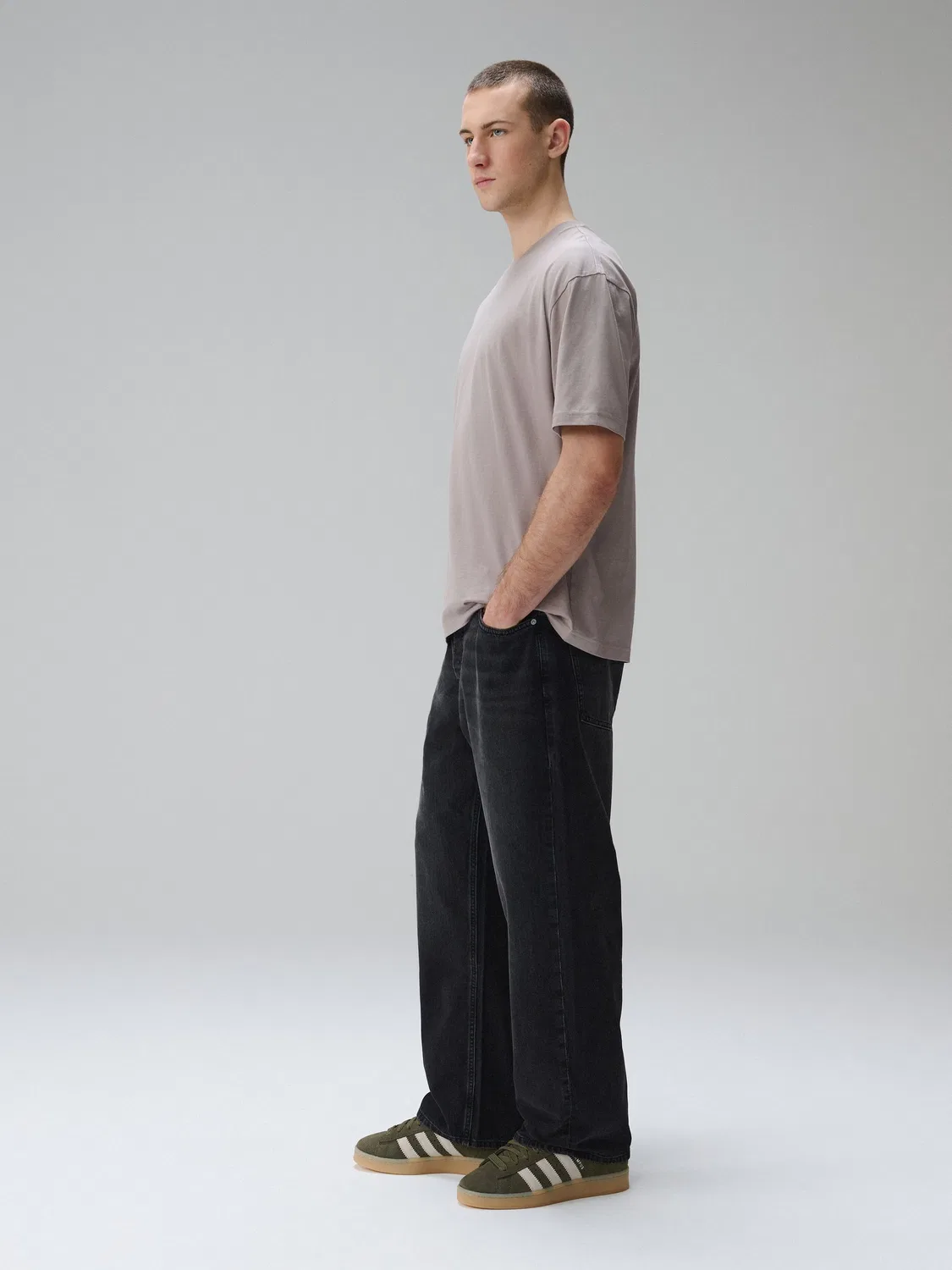 Джинсы свободного кроя Authentic Jeans от Next, черный — фото 3