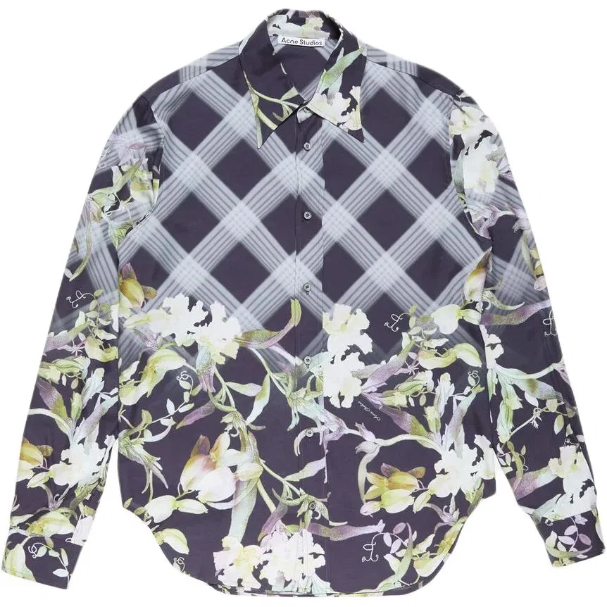 Мужская рубашка с отложным воротником Acne Studios, Purple