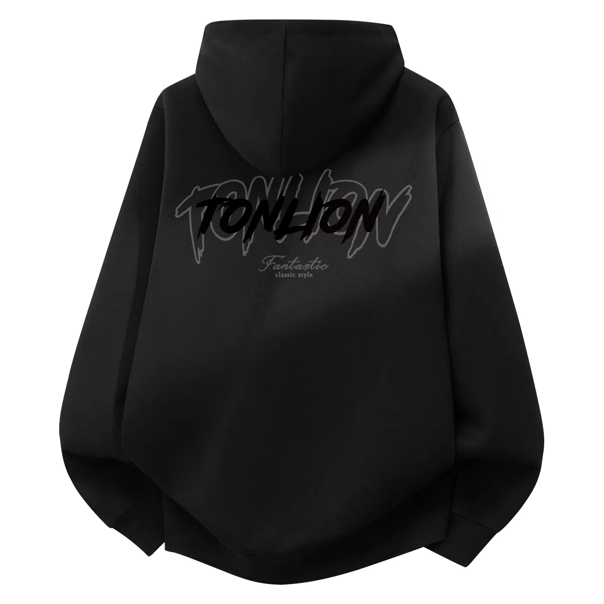 Детский худи с принтом Double Impression Tonlion, Цвет Gray Bean Green — фото 3