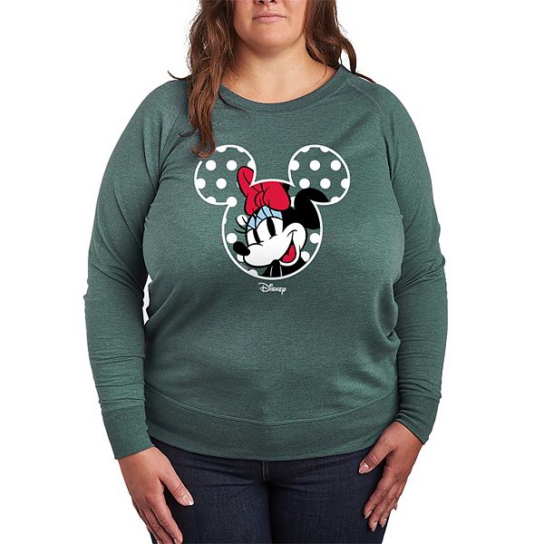 

Футболка с длинным рукавом Minnie Mouse в горошек, plus size Disney, Heather Juniper