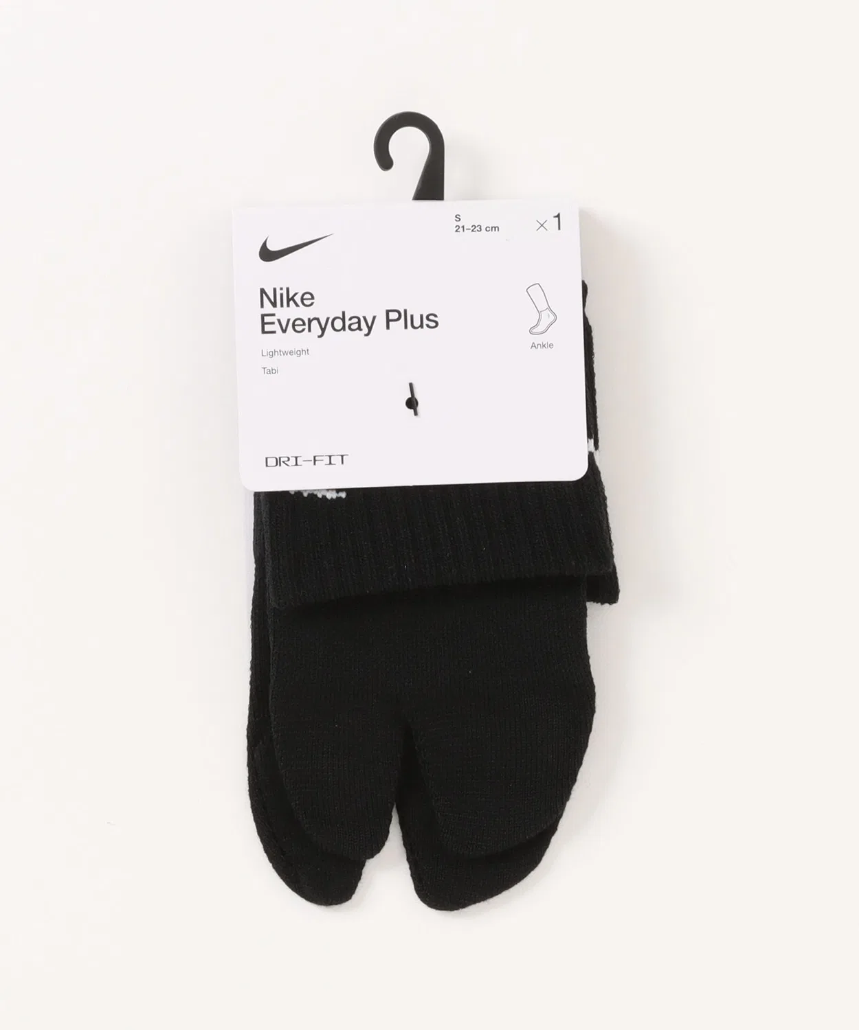 Мужские легкие носки с разрезом для пальцев Nike Everyday Plus Lightweight Ankle Split Toe, Black/White