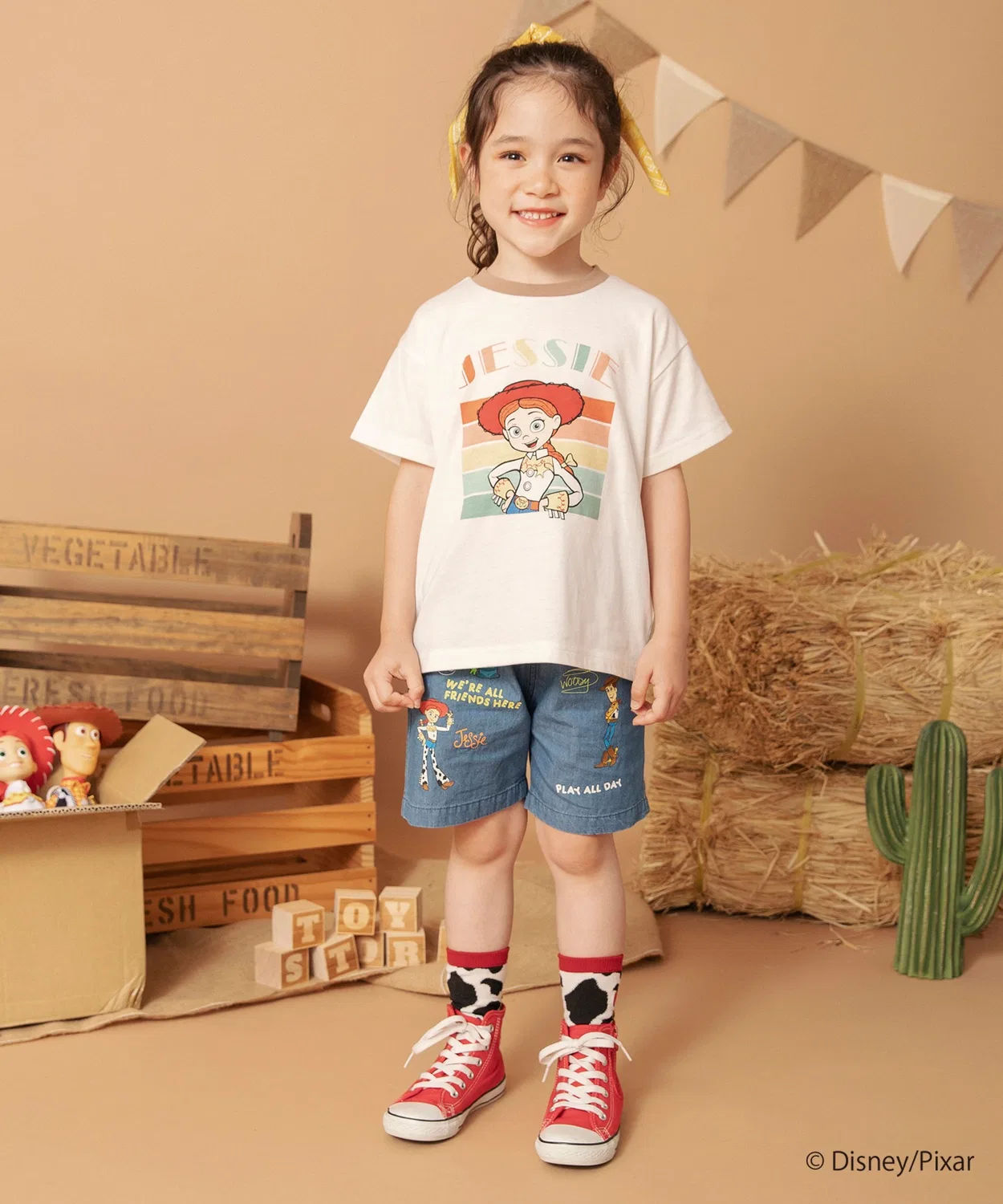 Детские джинсовые шорты с принтом Toy Story, модель Denim Pants, branshes, Blue — фото 3