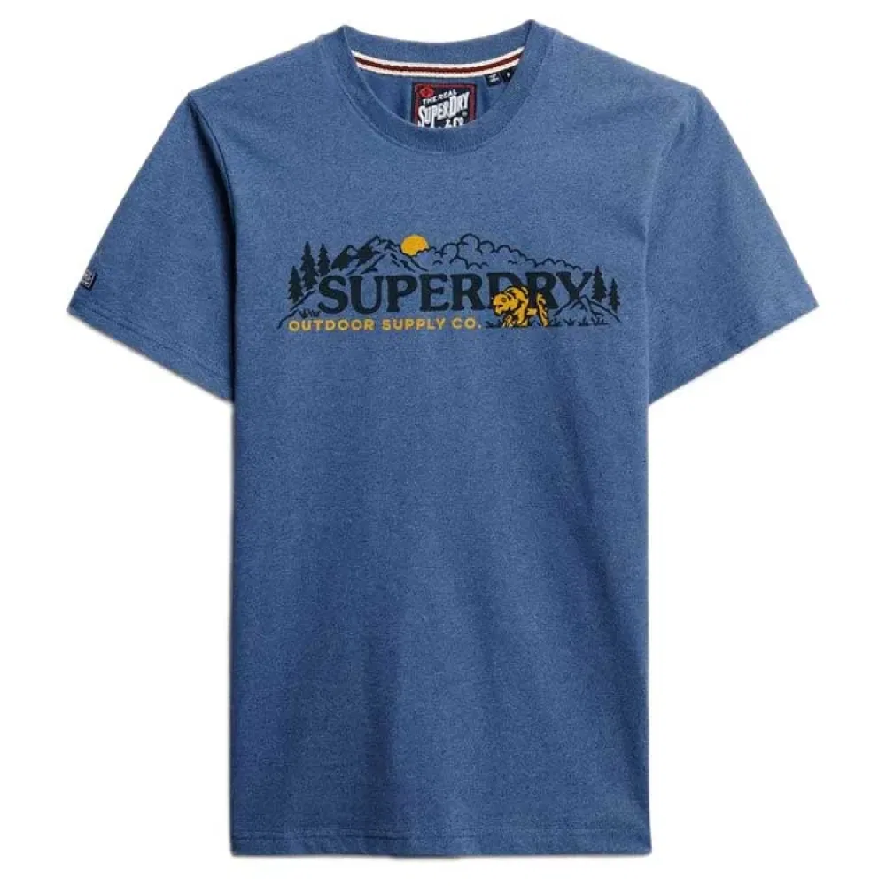 Футболка Superdry Outdoor Scene Relaxed Fit, синий