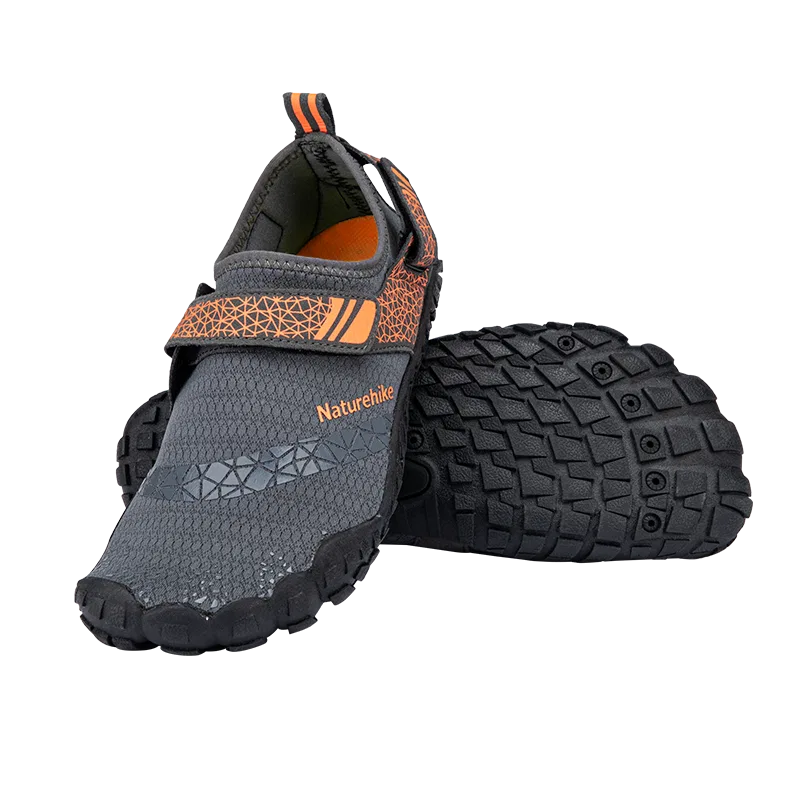 Детские кроссовки с принтом для активного отдыха NATUREHIKE, Gray Orange — фото 3