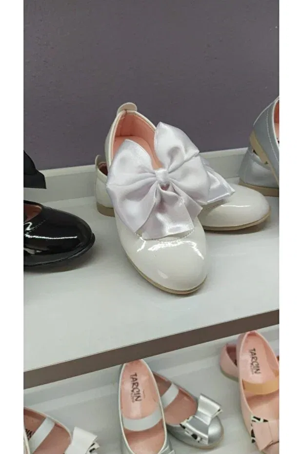 Детские балетки для девочек с бантом Sy Store, White