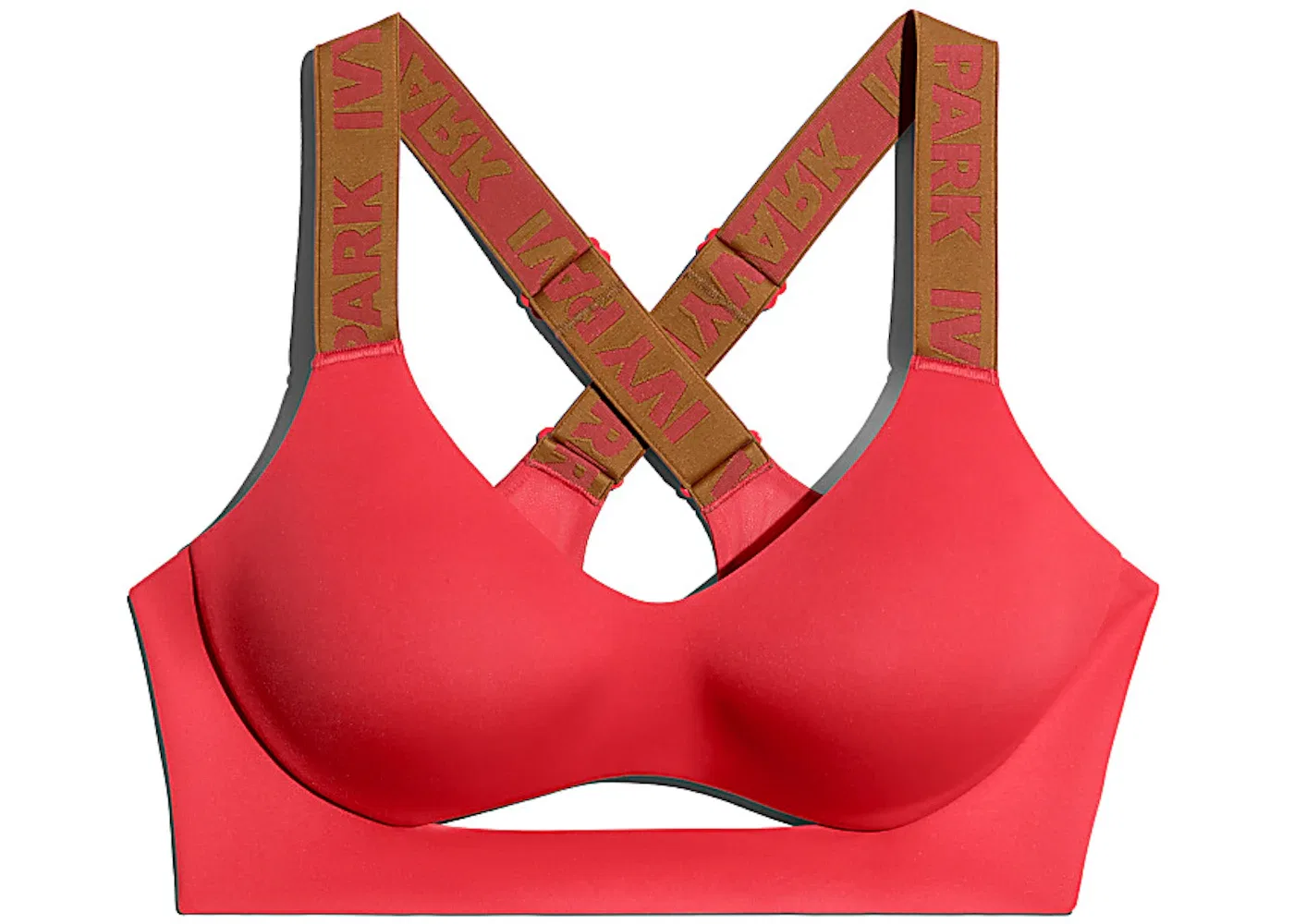 Женский бюстгальтер с вырезами средней поддержки Ivy Park Adidas, Real Coral