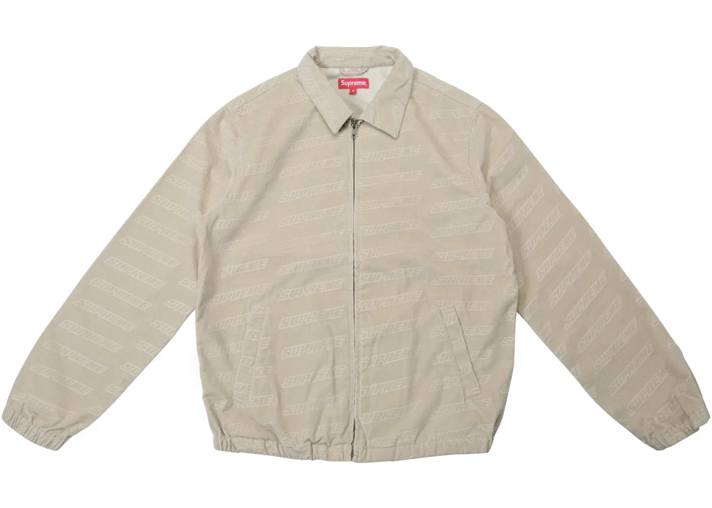 Мужская куртка из вельвета Supreme Debossed Logo Jacket, Tan