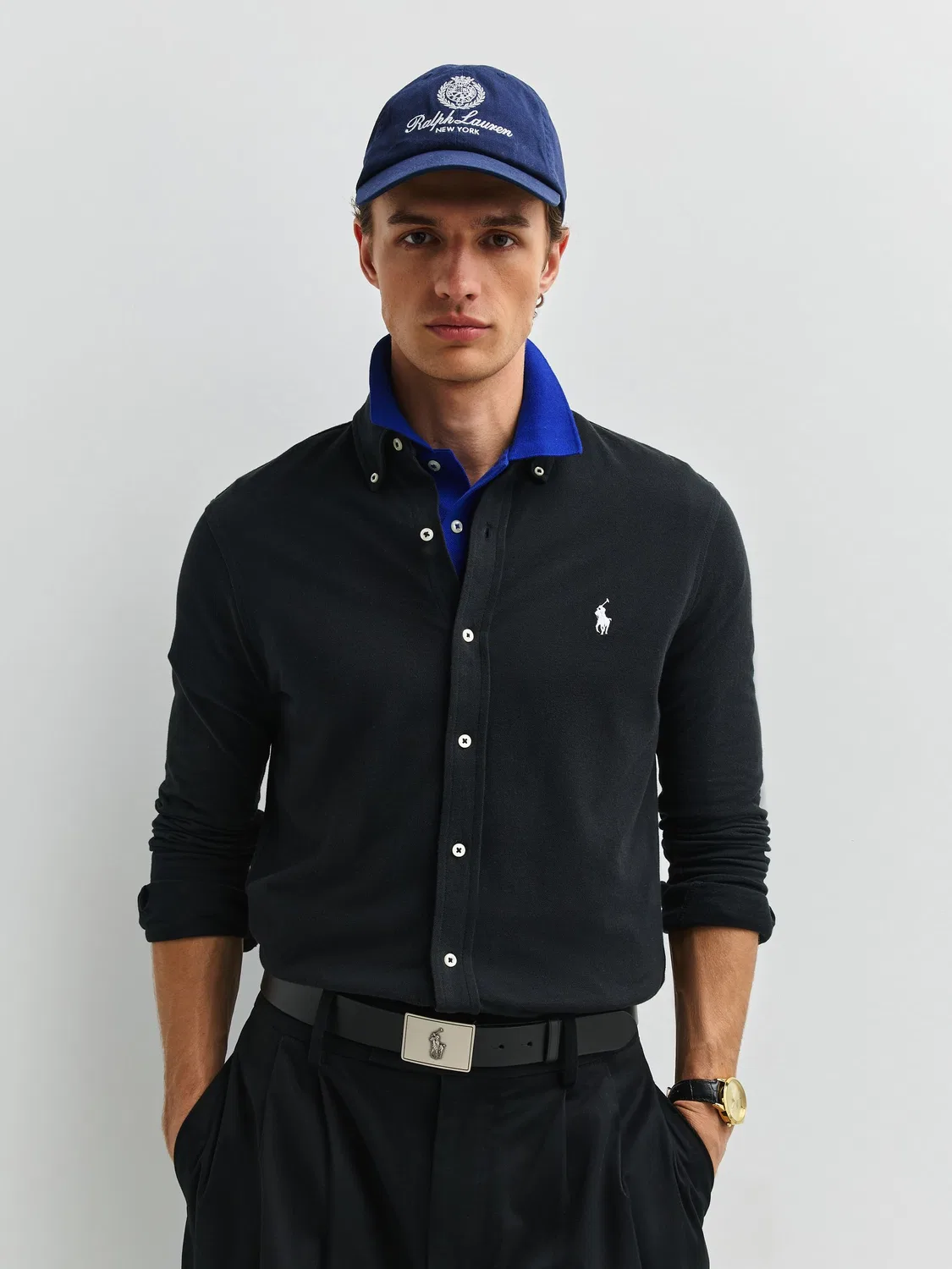 Рубашка оксфордская с длинным рукавом Polo Ralph Lauren, черный