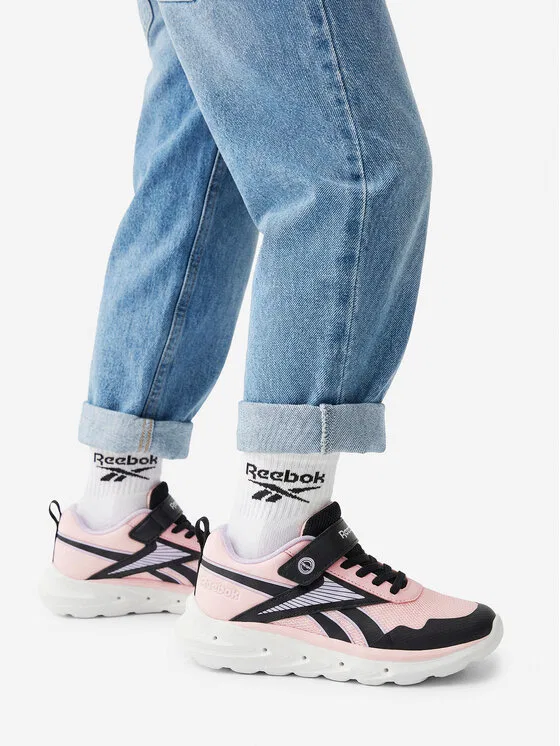 Кроссовки Reebok для девочек, текстильные, розовые — фото 2