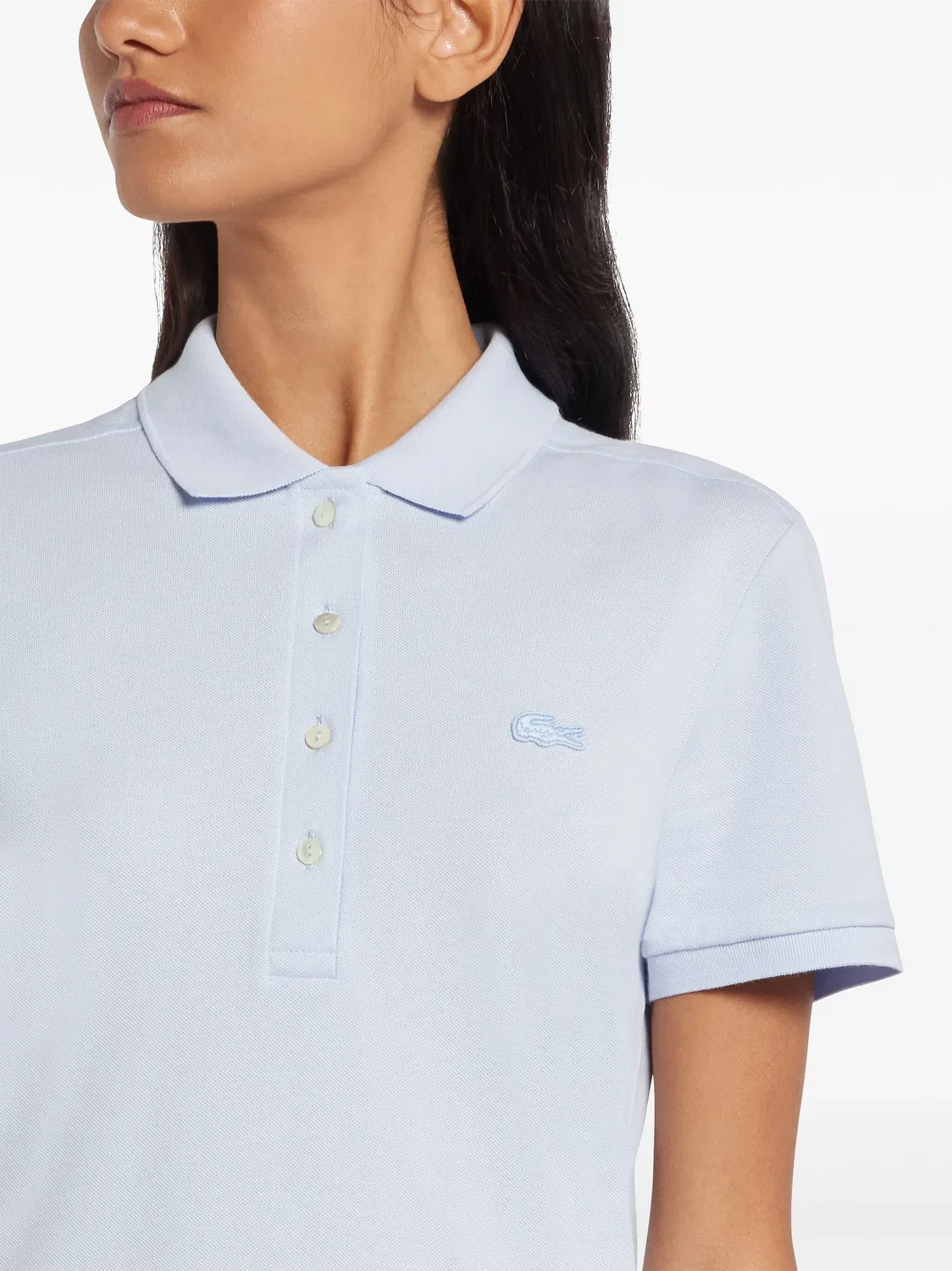 Поло-платье с логотипом из хлопка Lacoste, синий — фото 2