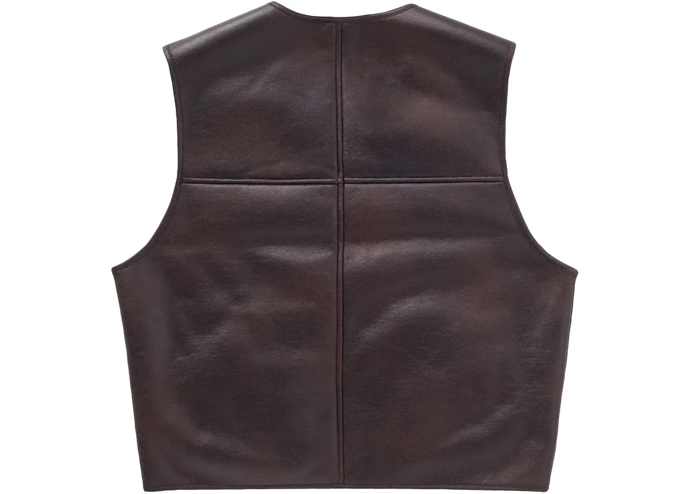 Мужской жилет из искусственного меха Supreme Reversible Faux Shearling Work Vest, Brown — фото 2