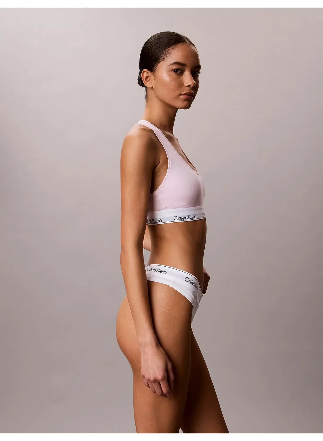 Бюстгальтер без косточек комплект 2 шт Cotton Modal Calvin Klein, белый/розовый — фото 3