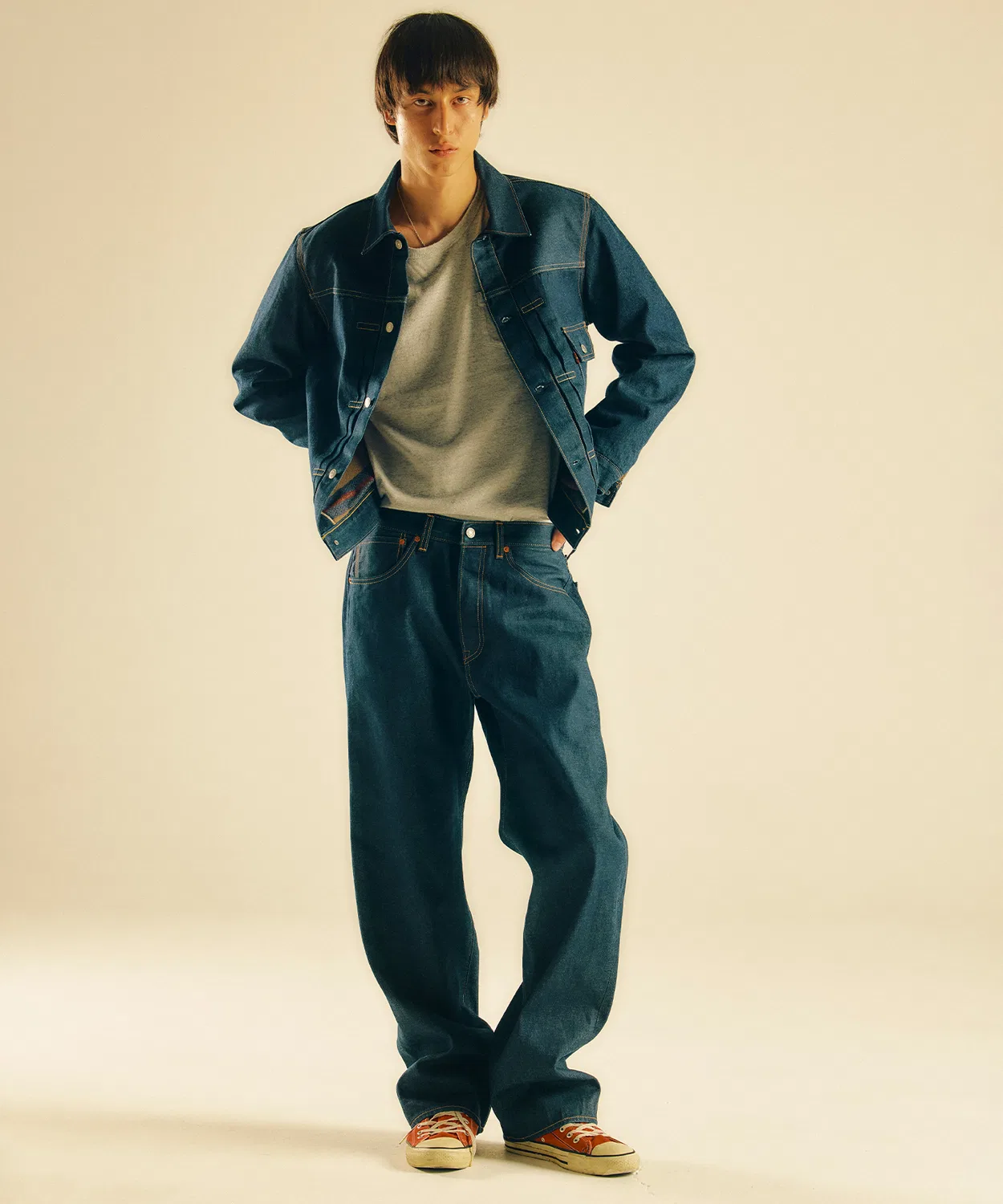 Мужская джинсовая куртка с длинным рукавомLevi's TYPE1 Trucker, Indigo — фото 2