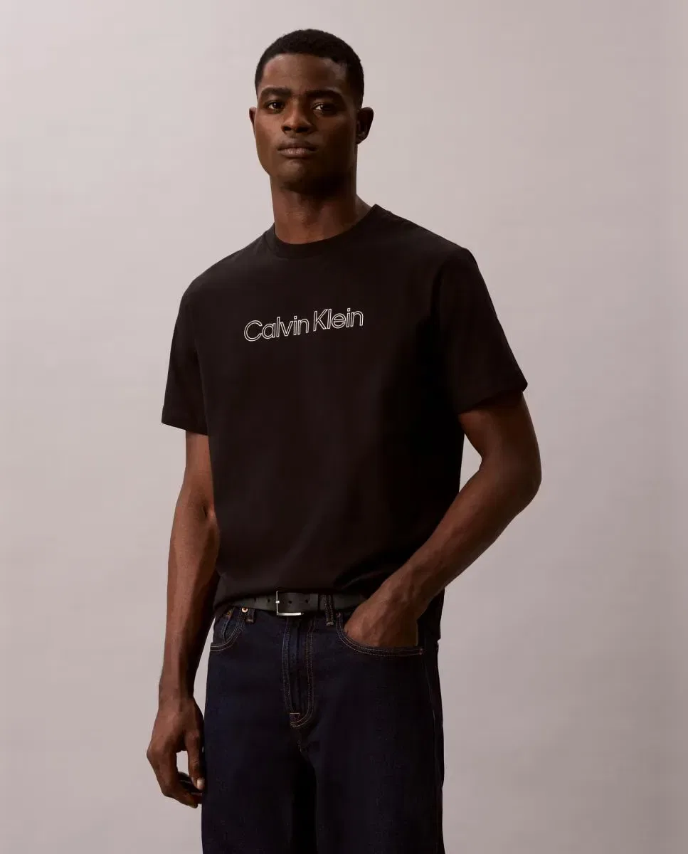 Мужская футболка с принтом Calvin Klein, Negro