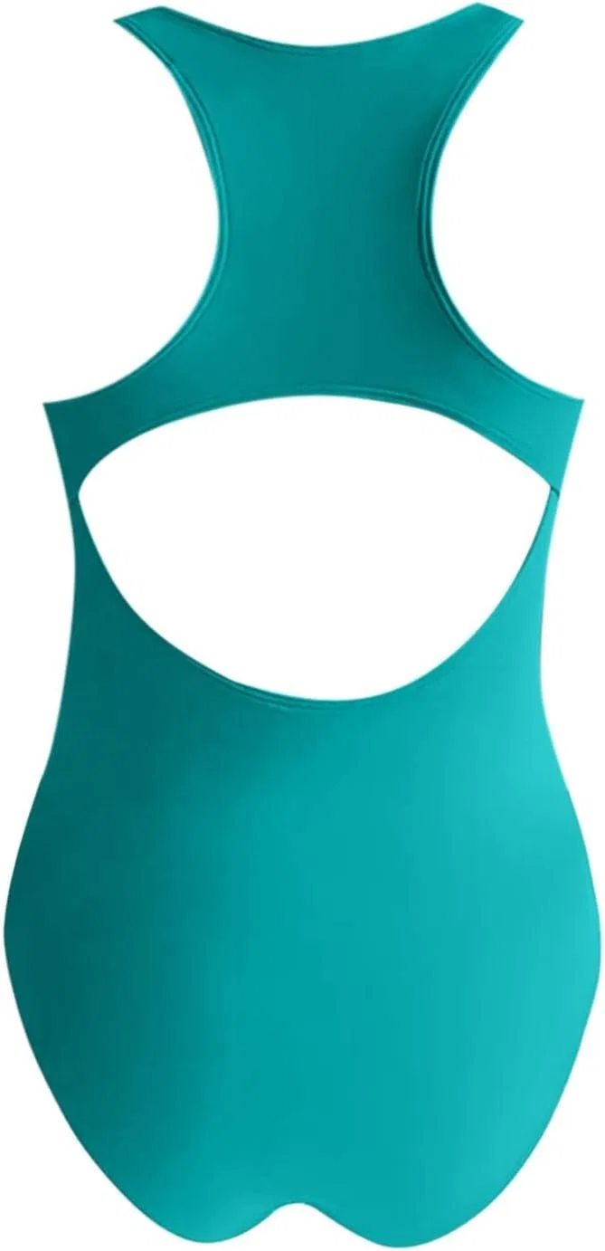 Женский слитный купальник с защипом V-образным вырезом Mint Green — фото 4