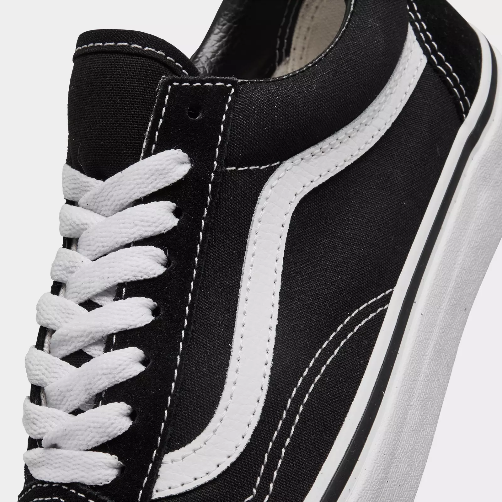 Vans Кроссовки Old Skool Black Lightweight Low Top для скейтбординга, унисекс, черно-серебристые — фото 3