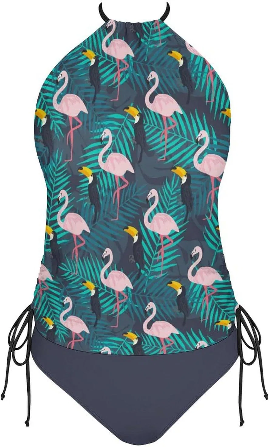 Женский танкини-комплект с завязками по бокам, Flamingo Stand Tall — фото 4