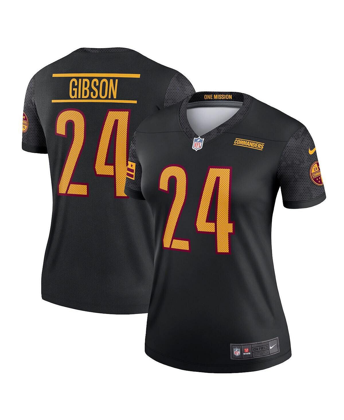 

Женская футболка antonio gibson black washington commanders alternate legend Nike, черный