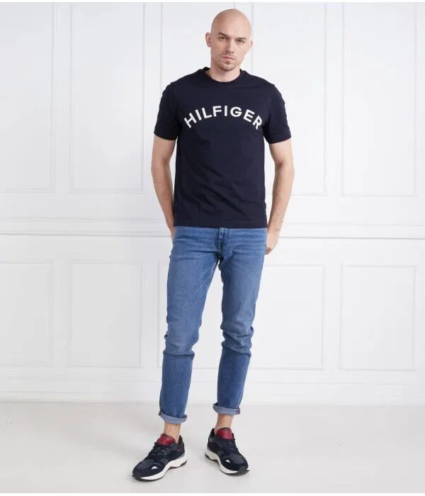 Мужская футболка хлопковая Regular Fit Tommy Hilfiger, Blu Marino — фото 2