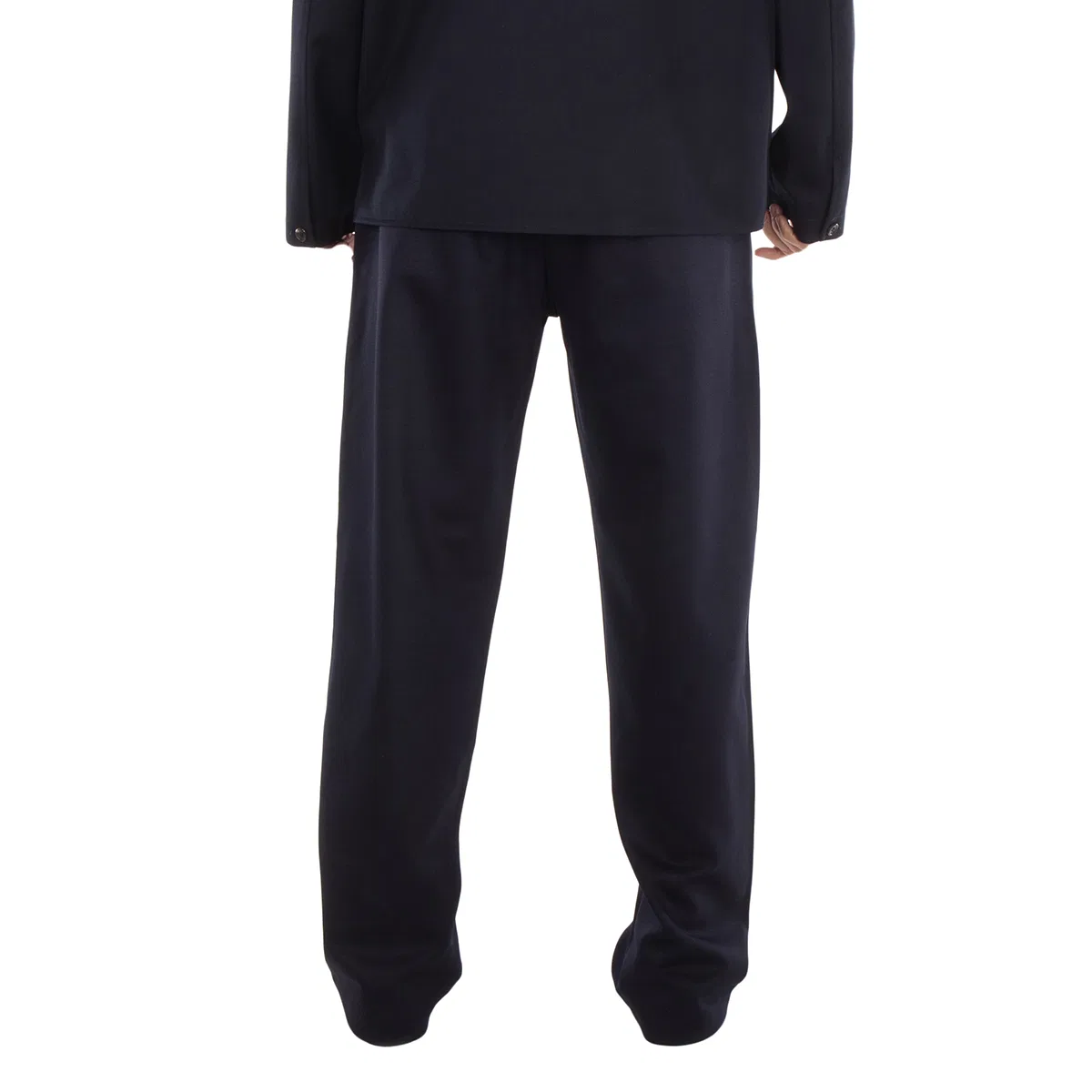 Брюки из шерстяной ткани с диагональным переплетением Wool-Blend Cloth Trousers Emporio Armani, Blu Navy — фото 3