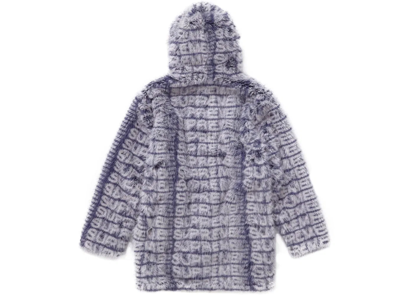 Мужское пальто из искусственного меха с капюшоном Supreme Coat, Purple — фото 3