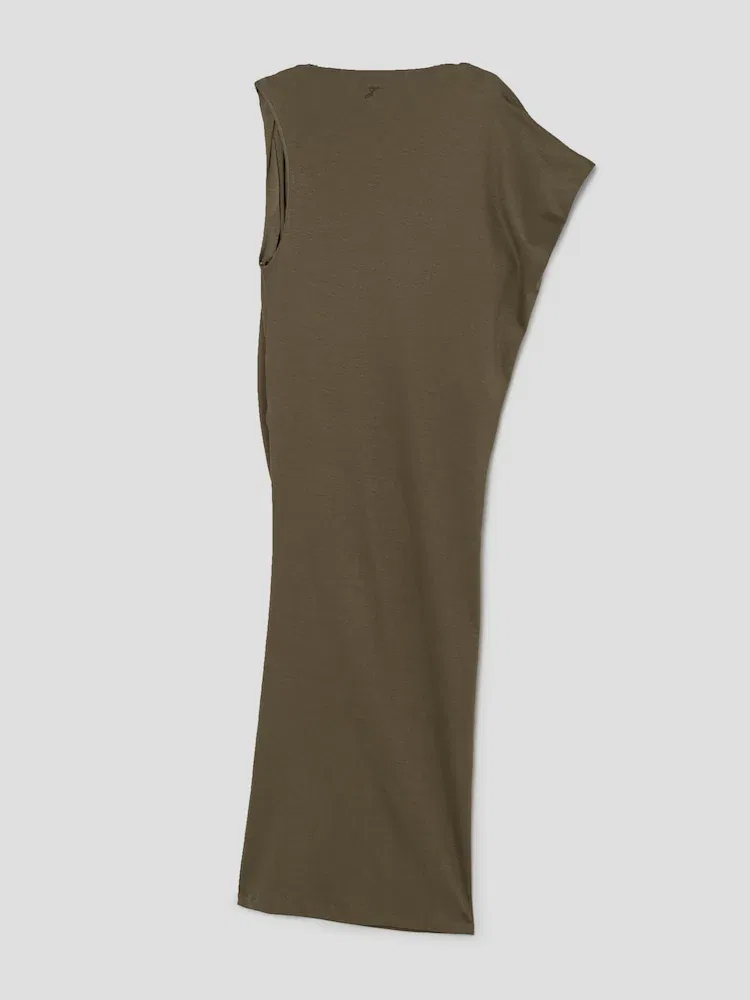 Платье асимметричное La Robe Drap JACQUEMUS, Dark Khaki — фото 2