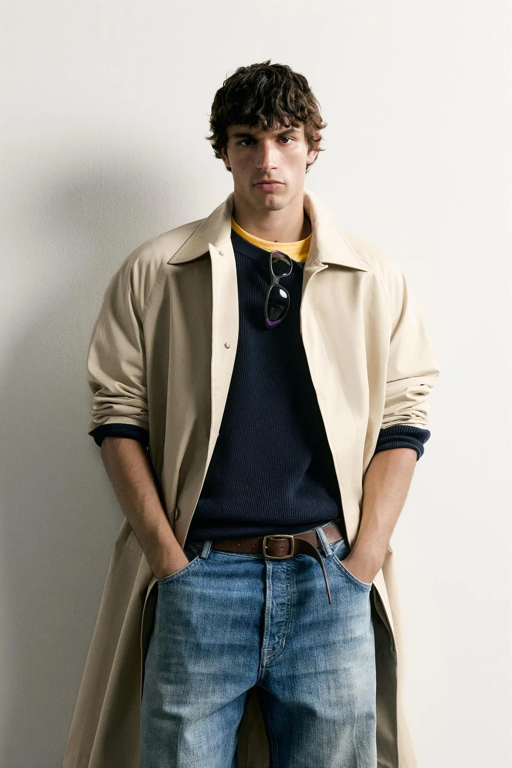 Длинный свободный тренч ZARA, Beige — фото 2