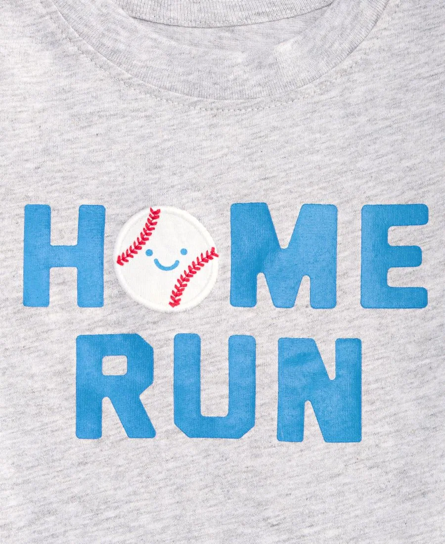 Детский хлопковый комбинезон-солнцезащитный костюм Home Run First Impressions, Chrome Hth — фото 3